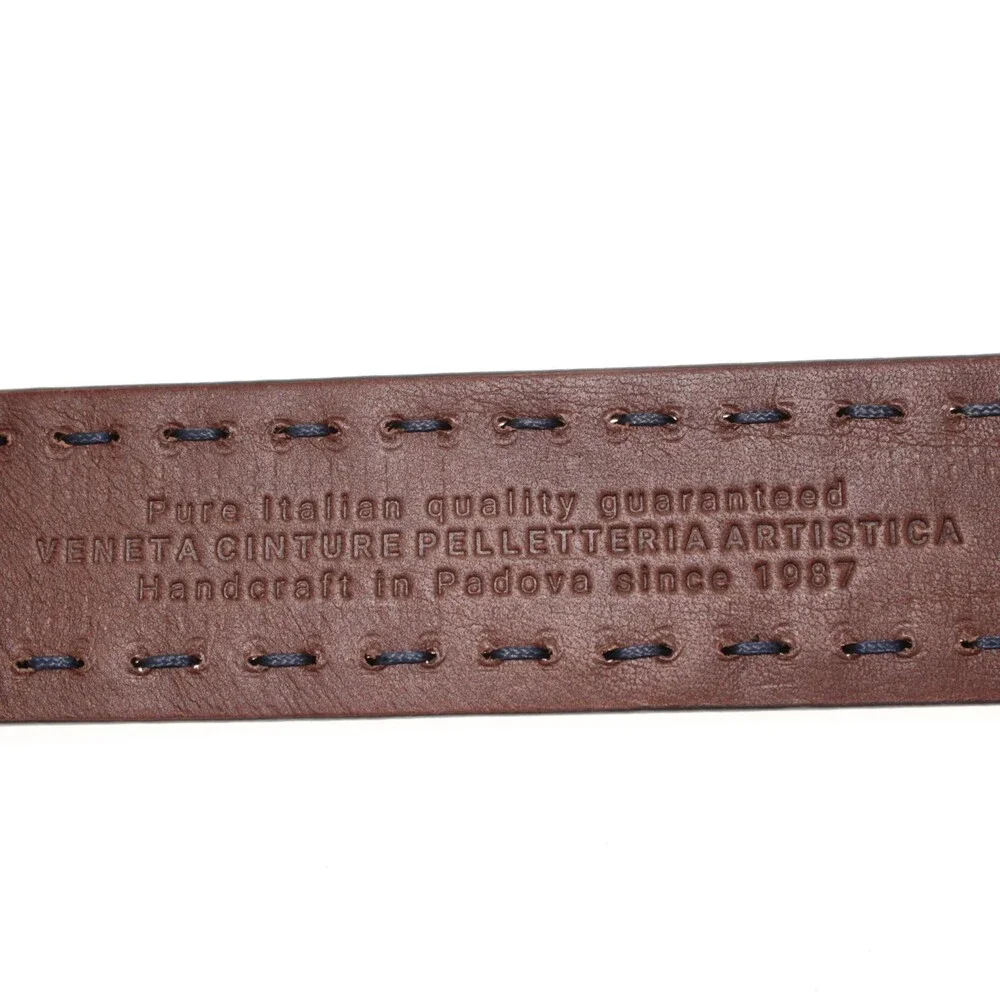Veneta Cinture NWT Classic Belt Size 85 (US 32) in Brown Leather Made in Italy